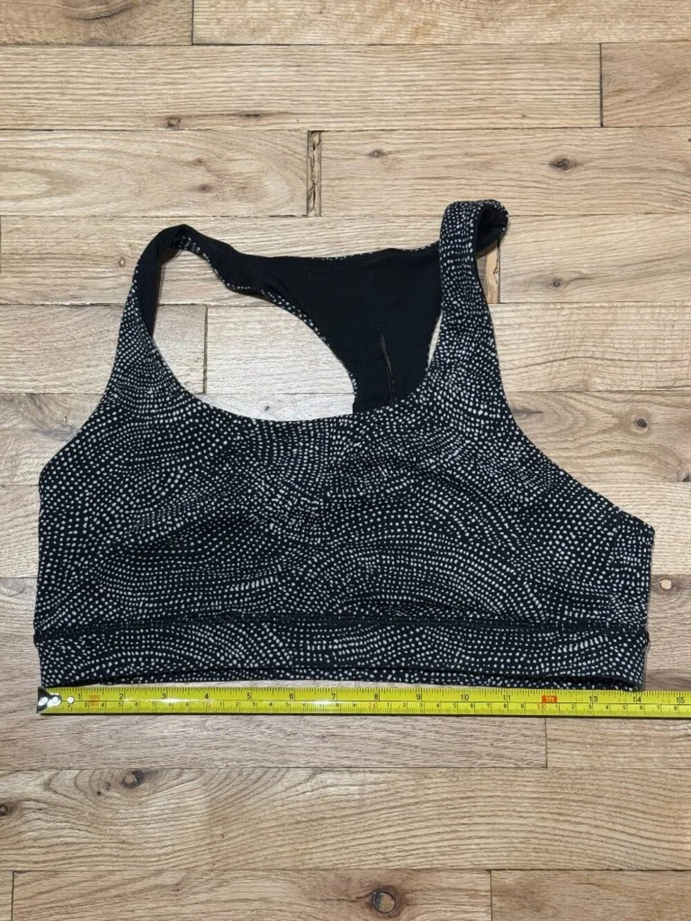 Lululemon sports bra black polka dot